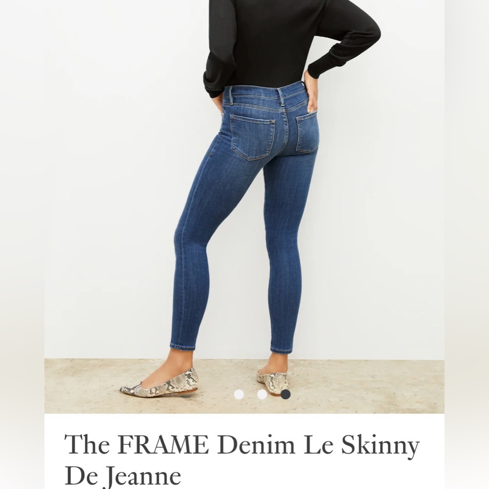 FRAME Le Skinny De Jeanne Crop Unfinished Hems Women's Medium Blue Jeans Size 31